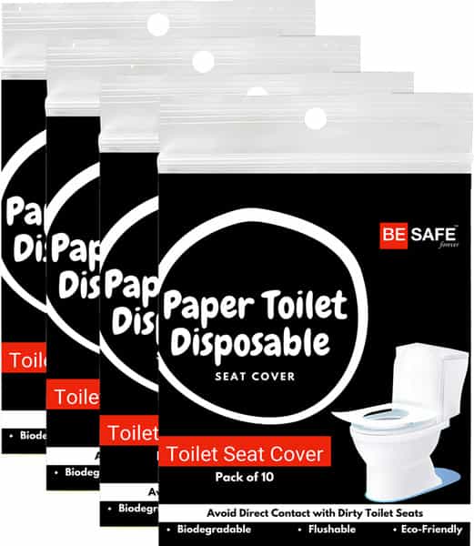 Besafe Forever Disposable Paper Toilet Seat Cover 40 Sheets Black