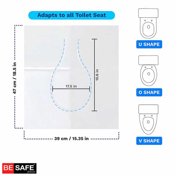 Besafe Forever Disposable Paper Toilet Seat Cover 40 Sheets Black
