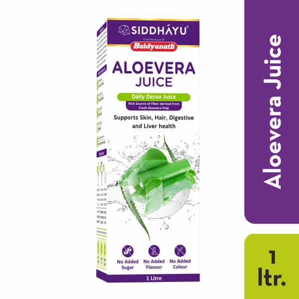 Baidyanath Asli Ayurved Aloe Vera Juice | Boost Immunity Better Digestion | 1L (Pack Of 2)