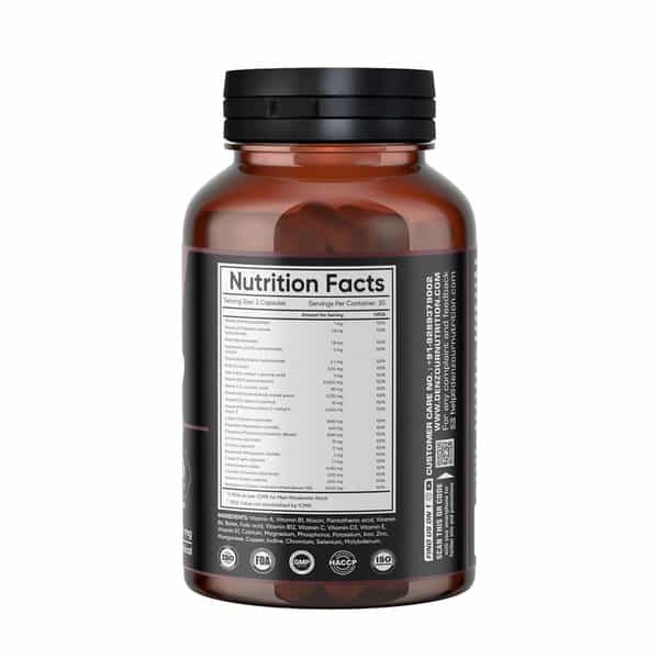Denzour Veecyto Female Health Supplement For Hair | Skin & Nails|Womens Multivitamin|60 Veg Capsules