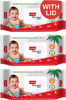 Luvlap Paraben Free Baby Wipes With Aloe Vera With Fliptop Lid (72 Wipes/Pack Pack Of 3)