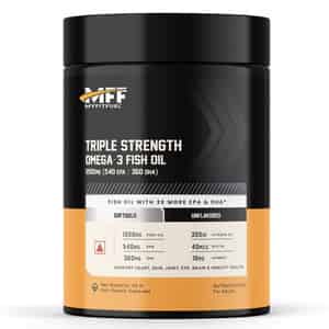 Myfitfuel Triple Strength Omega 3 Fish Oil +vitamins | 1200mg (540 Epa 360 Dha) 3x Omega 60 Softgels