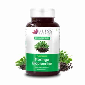 Bliss Welness Moringa Supplement For Immunity Booster|for Men And Women | Vegetarian Tablets
