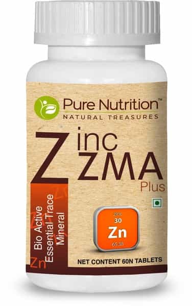 Pure Nutrition Zinc Zma Plus (Bio Active Essential Trace Minerals) - 60 Tablets