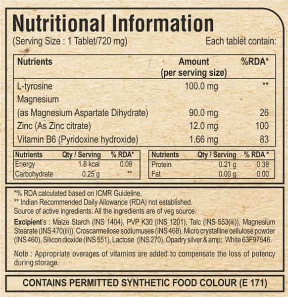 Pure Nutrition Zinc Zma Plus (Bio Active Essential Trace Minerals) - 60 Tablets