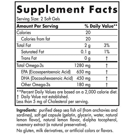 Nordic Naturals Ultimate Omega 3 Fish Oil 180 Softgels 1280 Mg Epa & Dha Supplement For Men & Women
