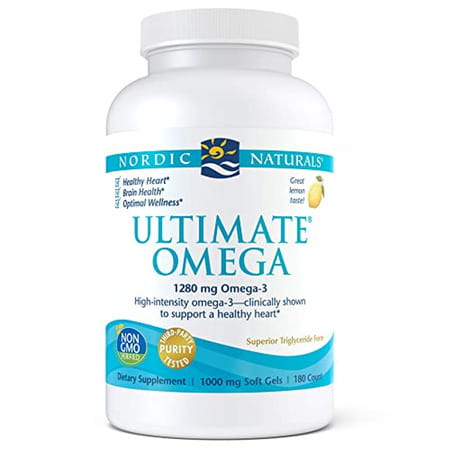 Nordic Naturals Ultimate Omega 3 Fish Oil 180 Softgels 1280 Mg Epa & Dha Supplement For Men & Women