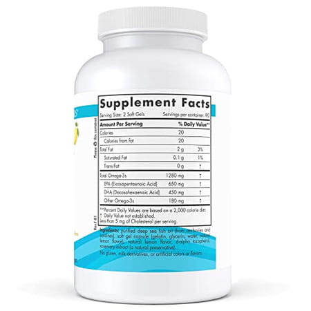 Nordic Naturals Ultimate Omega 3 Fish Oil 180 Softgels 1280 Mg Epa & Dha Supplement For Men & Women