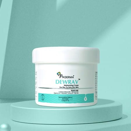 Fixderma Dewrav Moisturizing Cream For Face & Body | Deeply Hydrates | Dry To Very Dry Skin - 250g