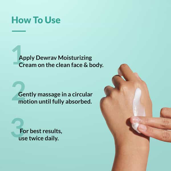 Fixderma Dewrav Moisturizing Cream For Face & Body | Deeply Hydrates | Dry To Very Dry Skin - 250G
