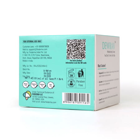 Fixderma Dewrav Moisturizing Cream For Face & Body | Deeply Hydrates | Dry To Very Dry Skin - 250g