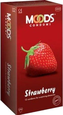 Moods Strawberry Box Of 12 Condoms