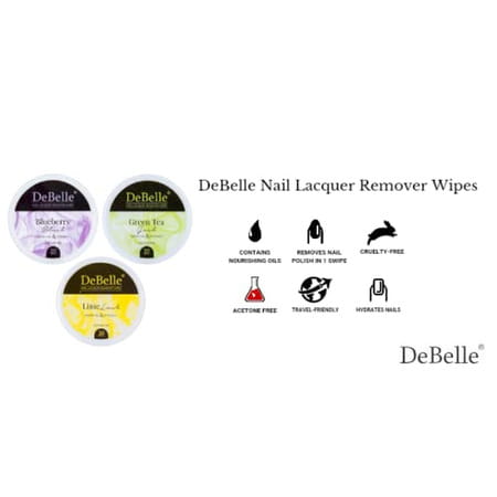 Debelle Nail Polish Remover Wipes Combo Of 2 - | Olive Oil &Vitamin E|(30 Pads)