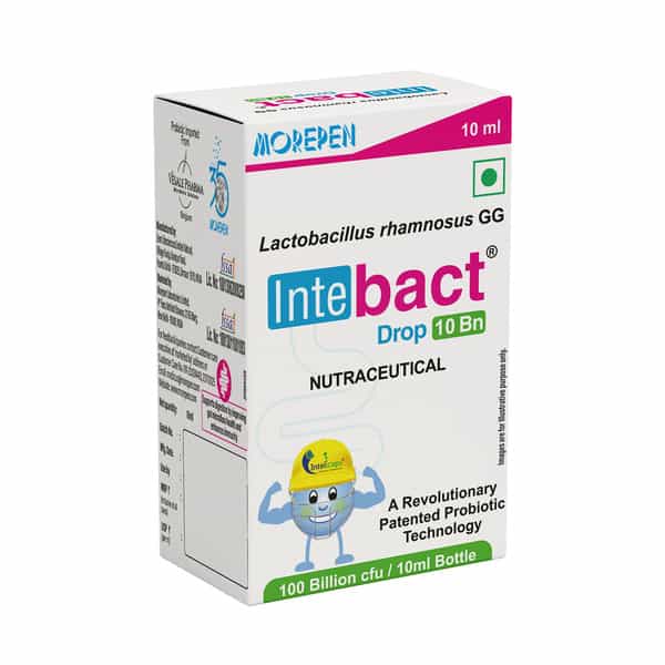 Morepen Intebact Drops 10Bn Probiotics Supplement For Digestive Health - 10 Ml Pack