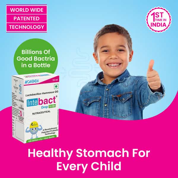 Morepen Intebact Drops 10Bn Probiotics Supplement For Digestive Health - 10 Ml Pack