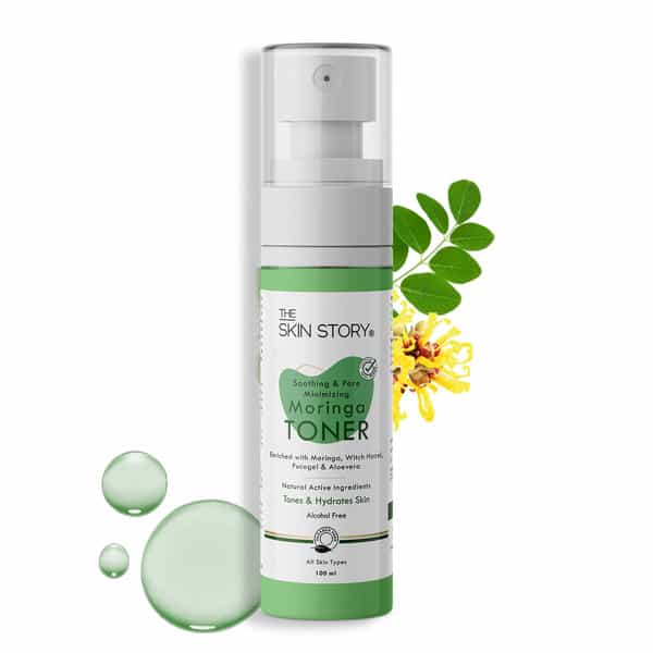 The Skin Story Aloe Vera Moringa Pore Minimizing Face Toner For Moisturizing & Oil Control 100Ml