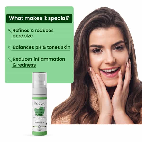 The Skin Story Aloe Vera Moringa Pore Minimizing Face Toner For Moisturizing & Oil Control 100Ml