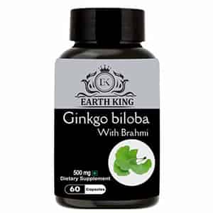 Earth King Ginkgo Biloba Capsule With Bramhi Extract- 500mg 60 Capsules