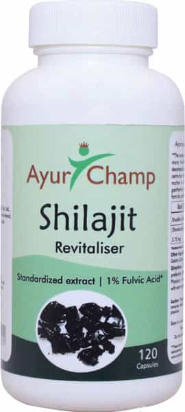 Ayur Champ - Pack Of 4 -Shilajit Capsules 240Mg - 120 Capsules