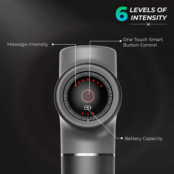 Beatxp Flash Massage Gun | Body Massager Machine For Pain Relief | Touch Button (Metallic Silver)