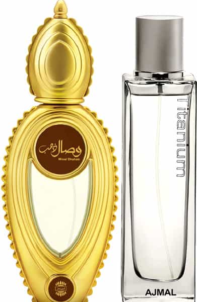 Ajmal Wisal Dhahab Edp 50Ml Perfume For Men And Titanium Edp 100Ml Perfume For Men