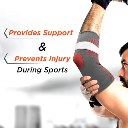 Vissco Elbow Support With Strap For Ideal Compression To The Strained Muscles - Small (Blue)