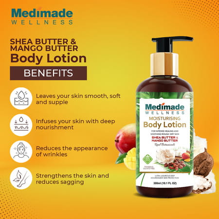 Medimade Shea Butter And Mango Butter Body Lotion - 300 Ml
