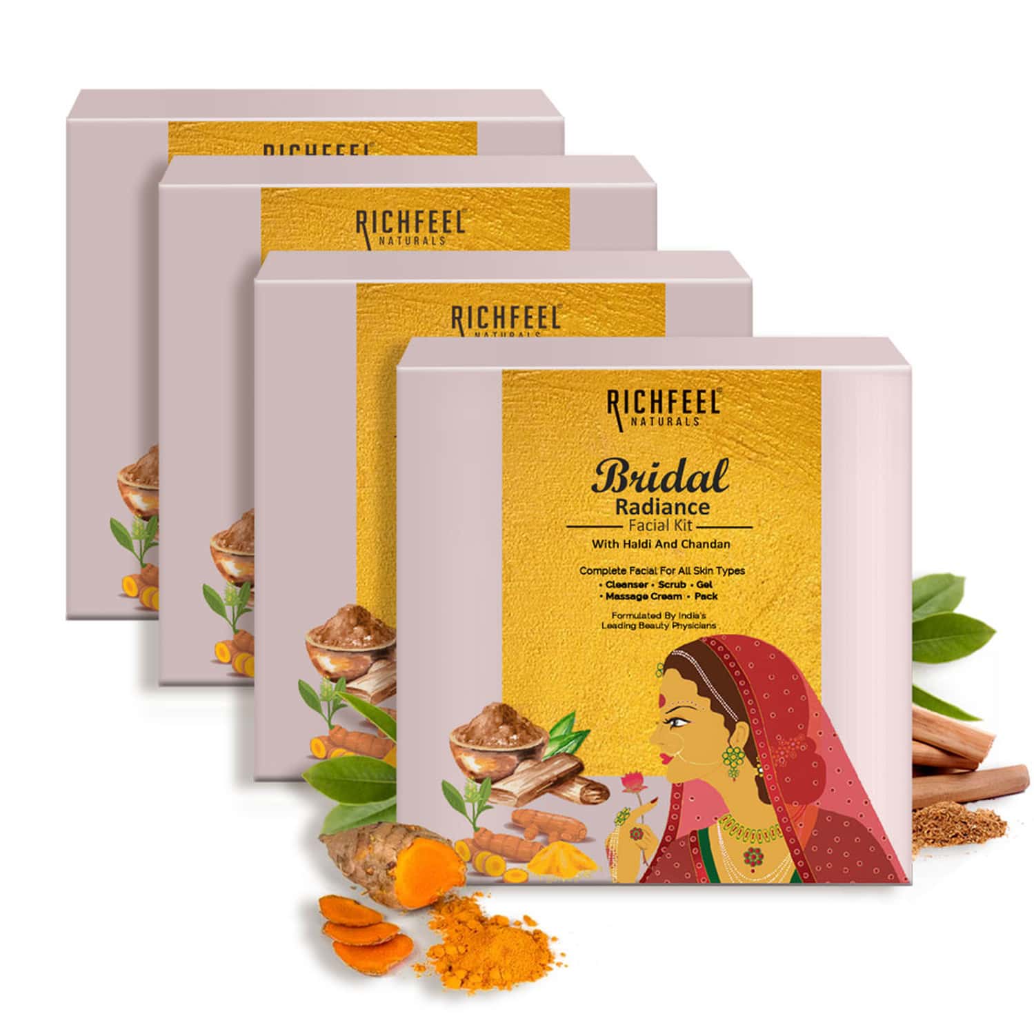 Bridal Radiance Facial Kit 5x6 G Pack Of 4