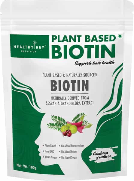 Healthyhey Plant-Based Biotin From Sesbania Extract - Hair Growth Formula - 100G