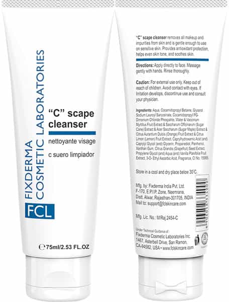 Fcl C Scape Cleanser For Gentle Exfoliation And A Brightening Face Wash For Unevenly Pigmented Skin