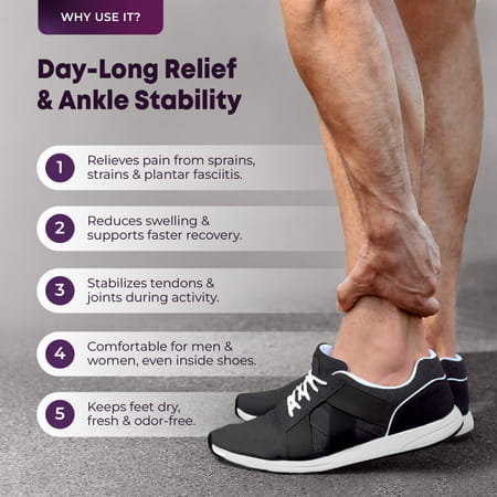 Betterhood Ankle Support Brace With Zerobulk Max Stability Design (Size L | Uk 8-11 | Pack Of 2)