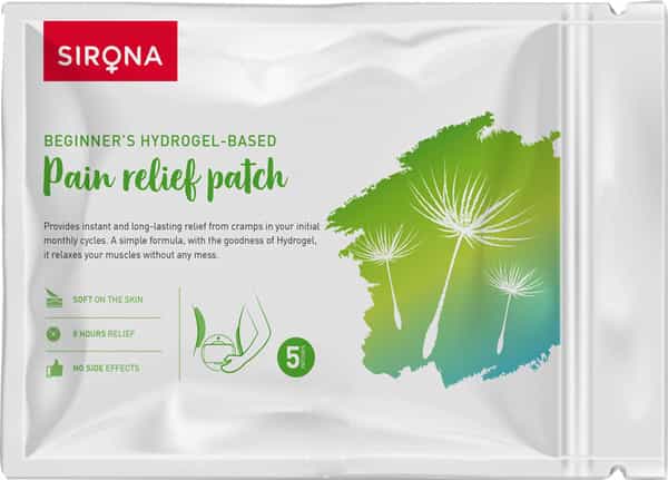 Sirona Teens Period Pain Relief Patches With Hydrogel Properties - 5 Patches