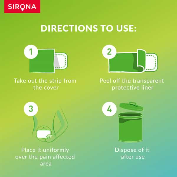 Sirona Teens Period Pain Relief Patches With Hydrogel Properties - 5 Patches