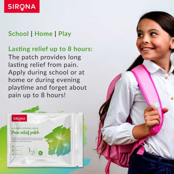 Sirona Teens Period Pain Relief Patches With Hydrogel Properties - 5 Patches