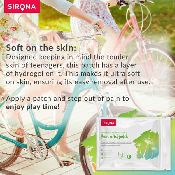 Sirona Teens Period Pain Relief Patches With Hydrogel Properties - 5 Patches