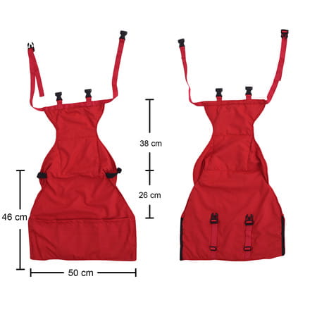 Magic Seat Portable Baby Chair Long Strap Safety Seat Harness For Toddler (Red)