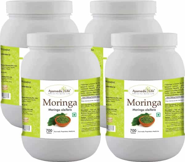 Ayurvedic Life Moringa 700 Tablets Value Pack Of 4