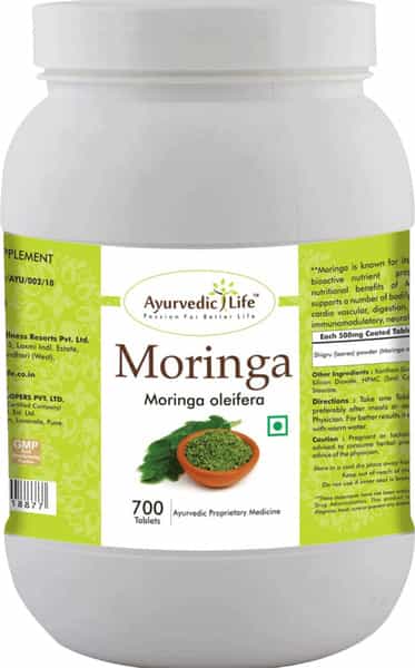 Ayurvedic Life Moringa 700 Tablets Value Pack Of 4