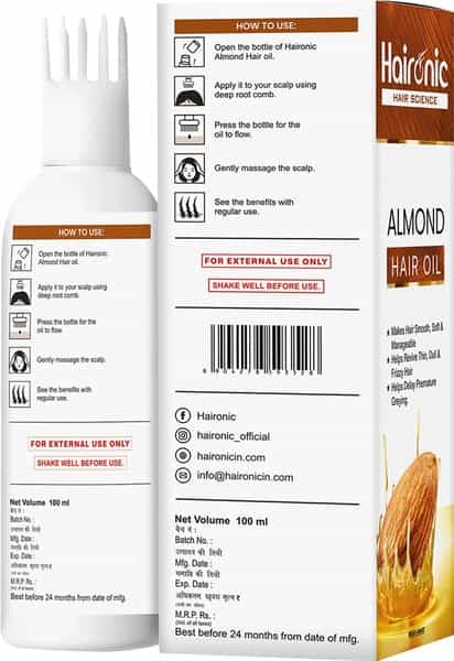 Haironic Hair Science Almond Hair Oil - 100Ml