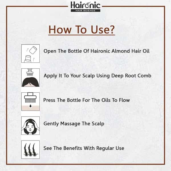 Haironic Hair Science Almond Hair Oil - 100Ml