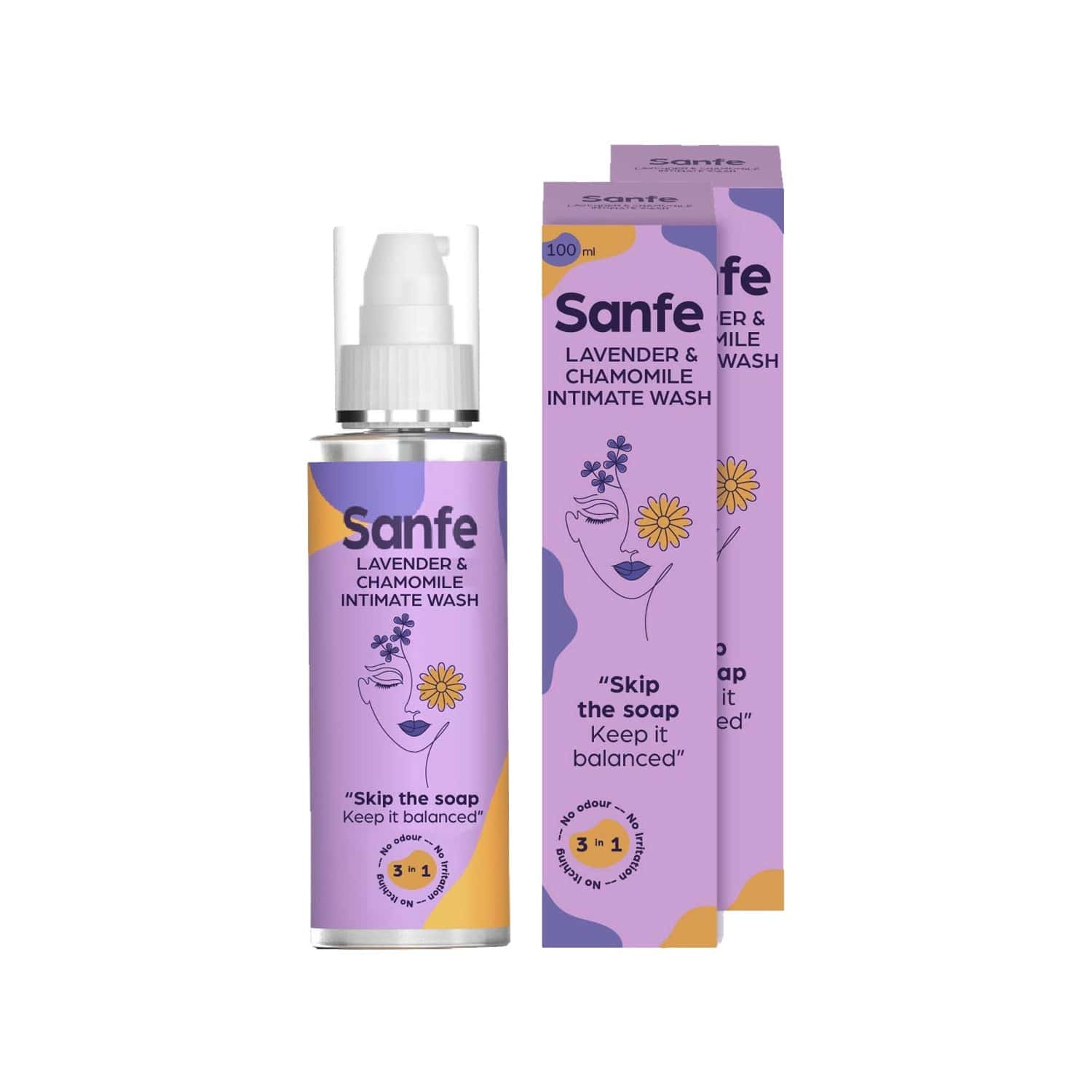 Buy SANFE NATURAL INTIMATE WASH 3 IN 1NO ODOUR,ITCHING,IRRITATION