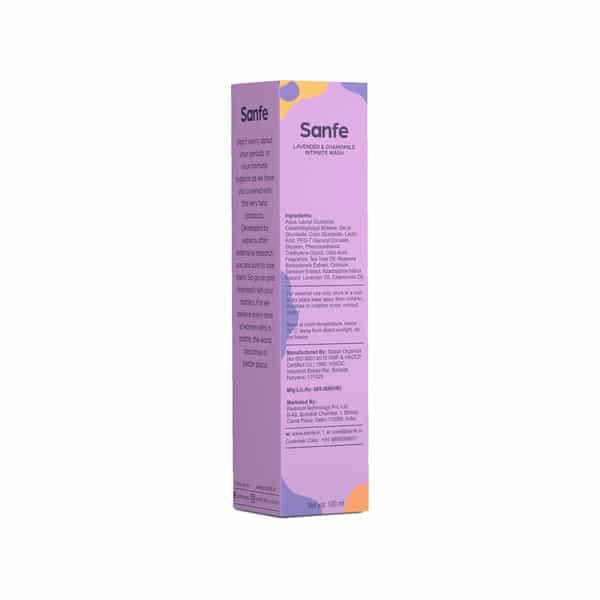 Sanfe Natural Intimate Wash 3 In 1-No Odour,Itching,Irritation-Lavender & Chamomile 100Ml Pack Of 2