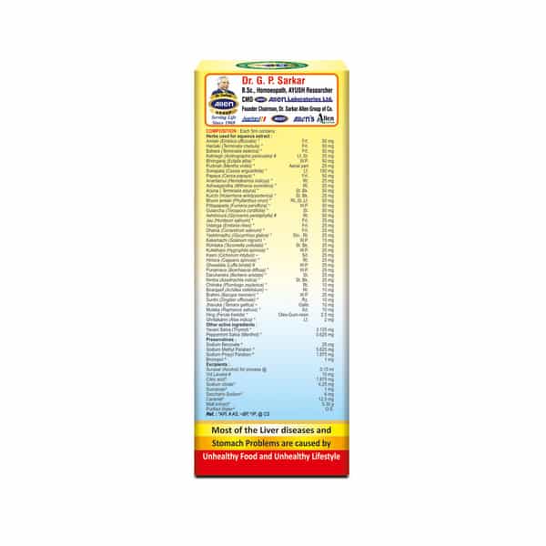 Allen Laboratories Livosin Liver Protective & Stomach Tonic Liquid (200 Ml X 4 Packs)