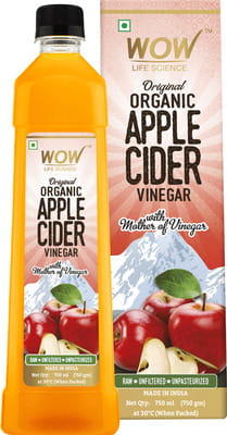 Buy WOW LIFE SCIENCE ORGANIC APPLE CIDER VINEGAR - 750 ML Online ...