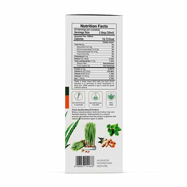 Krishna's Amla Aloe Vera Wheat-Grass | Haldi & Tulsi Juice - 1 Litre