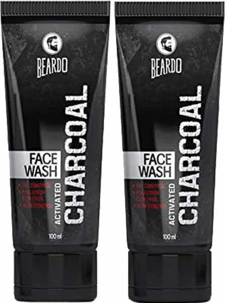 Beardo Activated Charcoal Anti-Pollution Facewash - 100 Ml (Pack Of 2)