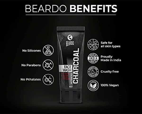 Beardo Activated Charcoal Anti-Pollution Facewash - 100 Ml (Pack Of 2)