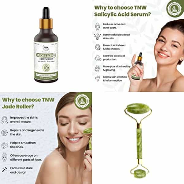 Tnw The Natural Wash Combo With Jade Roller & Salicylic Acid Face Serum