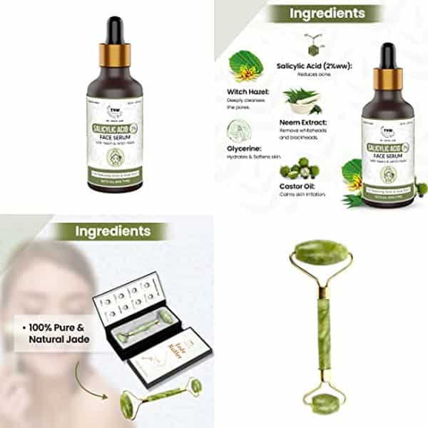Tnw The Natural Wash Combo With Jade Roller & Salicylic Acid Face Serum