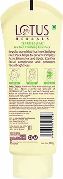 Lotus Teatreeclear & Tea Tree Clarifying Face Pack 120 Gm
